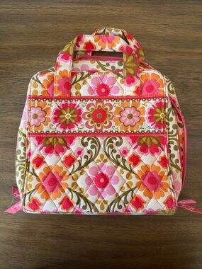 Vera Bradley Small Travel Organizer Toiletry Cosmetic Case Floral Quilted